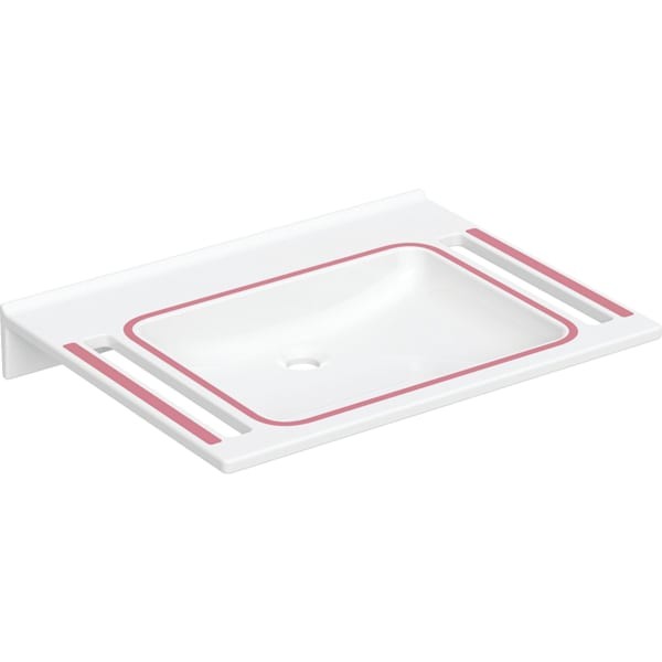 Geberit Publica Waschtisch eckiges Design, mit Ausschnitten, barrierefrei, 500666014