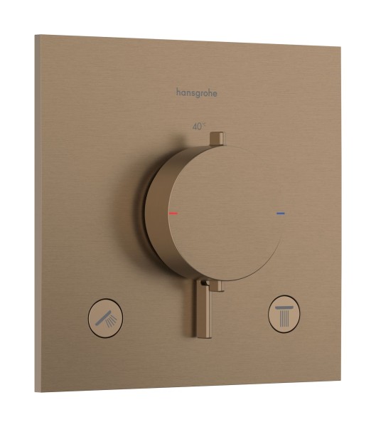 Hansgrohe Thermostat Unterputz Ecostat Comfort E Fertigset 2 Verbraucher brushed bronze , 33711140