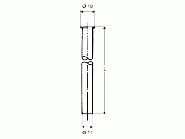 Schell Kupferrohr 1/2" Bördel d:14mm 1000mm chrom