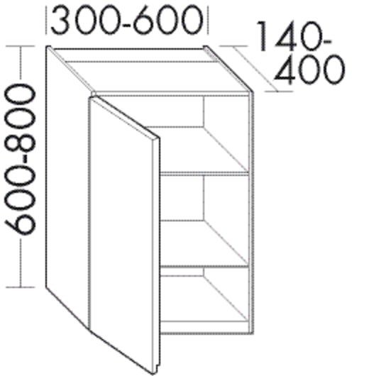 Burgbad Hängeschrank rc40 800x300x200 Nussbaum Cognac, OSKA030RF4609
