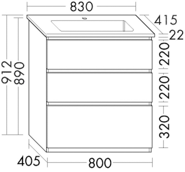 Burgbad Keramik Waschtisch-Set Lin20 HGL Lichtgrau Ultramatt/Alpinweiss, SGHE083F5644C0001