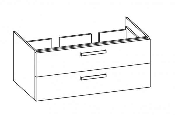 Artiqua 413 Waschtischunterschrank für Acanto 500627, 500628 Anthrazit Glanz, 413-WU2L-K170-7065-51