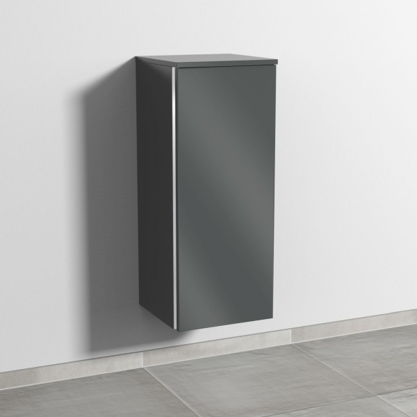 Sanipa 3way Mittelschrank mit 1 Tür, Anthrazit-Glanz, BS12179