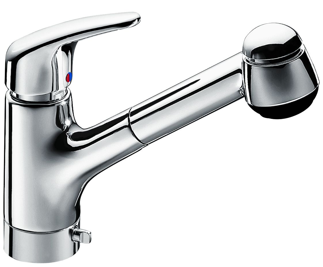KAJA-MIX Spültischarmatur, umlegbar, mit herausziehbare Handbrause