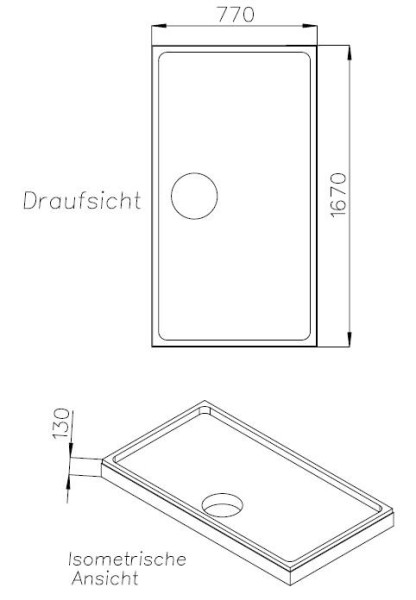 Neuesbad Wannenträger für Bette superflach 1700x800x35