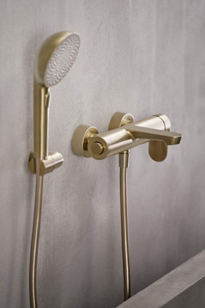 Hansa Einhandmischer Wafü und Brausebatterie HANSAGENESIS, 3744 Bronze gebürstet, 3744220781