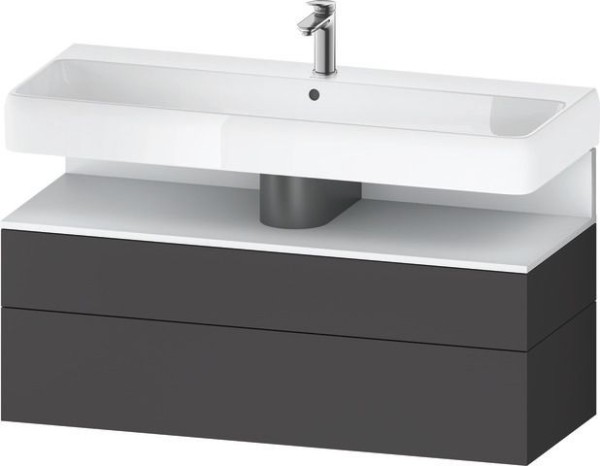 Duravit Qatego Waschtischunterbau wandhängend Graphit Matt 1190x470x590 mm - QA4396018490000