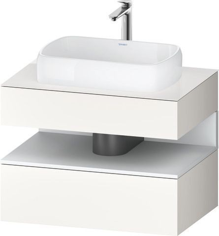 Duravit Qatego Konsolenwaschtischunterbau wandhängend Weiß Hochglanz 800x550x600 mm - QA473001822001