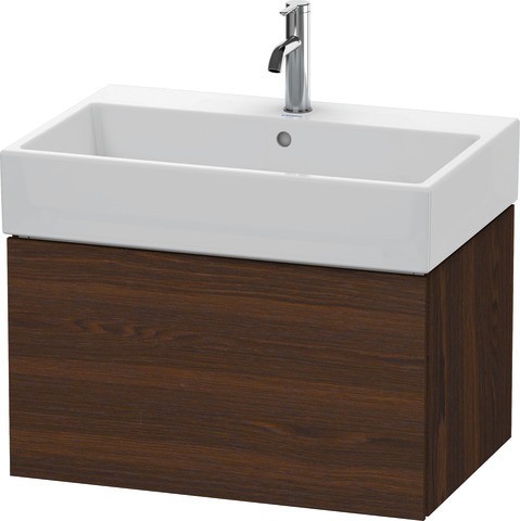 Duravit L-Cube Waschtischunterbau wandhängend Nussbaum gebürstet Matt 684x459x394 mm - LC617606969