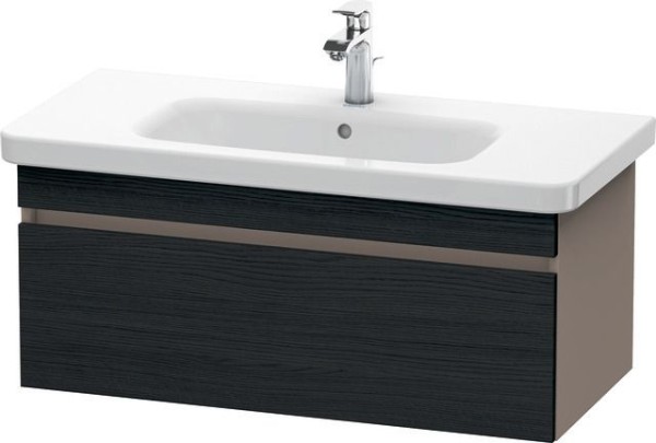 Duravit DuraStyle Waschtischunterbau wandhängend Eiche Schwarz & Basalt Matt 930x448x398 mm - DS6382