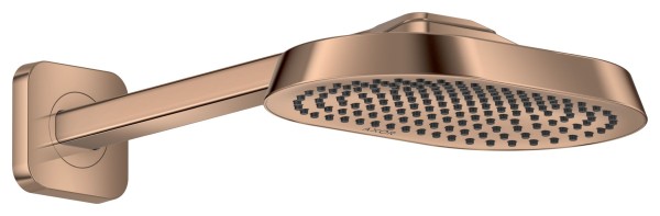 Hansgrohe AXOR ShowerSphere Kopfbrause 250/160 1jet mit Brausearm, Polished Red Gold, 39754300