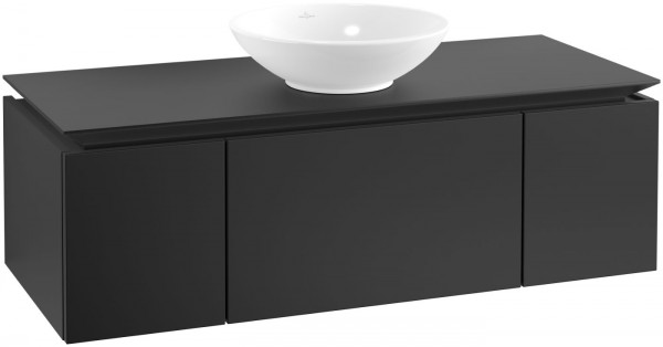 Villeroy & Boch Waschtischunterschrank Legato B24300 1200x380x500mm Waschtisch mittig Black Matt Lac