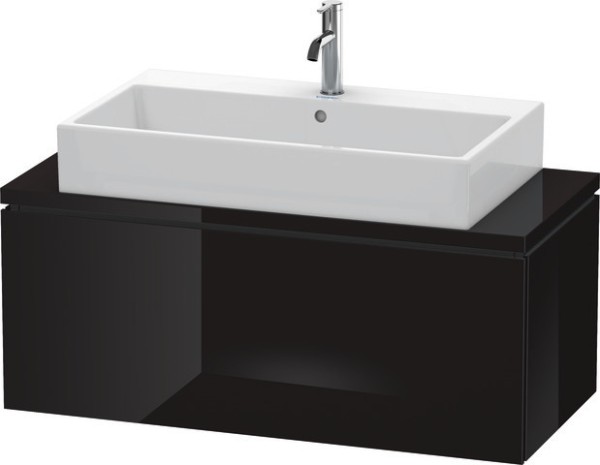 Duravit L-Cube Konsolenwaschtischunterbau wandhängend Schwarz Hochglanz 1020x477x400 mm - LC58040404