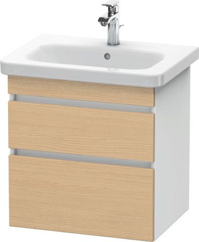 Duravit DuraStyle Waschtischunterbau wandhängend Natur Eiche & Weiß Matt 580x448x610 mm - DS64800301