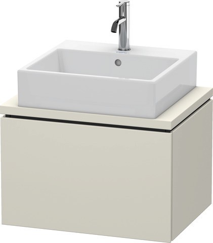 Duravit L-Cube Konsolenwaschtischunterbau wandhängend Taupe Matt 620x477x400 mm - LC580009191