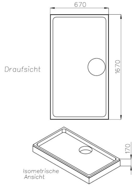 Neuesbad Wannenträger für Bette extraflach 170x70x6,5