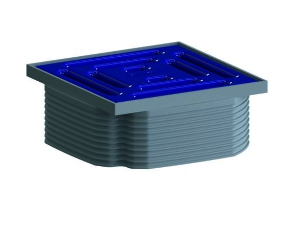 Dallmer Aufsatz DallDrain Pure, nachtblau, 100 x 100 mm, 518071