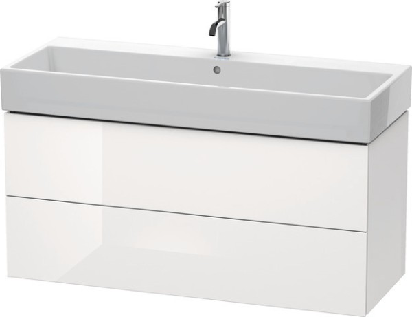 Duravit L-Cube Waschtischunterbau wandhängend Weiß Hochglanz 1184x459x544 mm - LC627902222