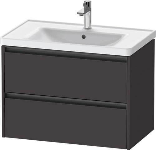 Duravit Ketho.2 Waschtischunterbau wandhängend Graphit Supermatt 784x455x549 mm - K25283080800000