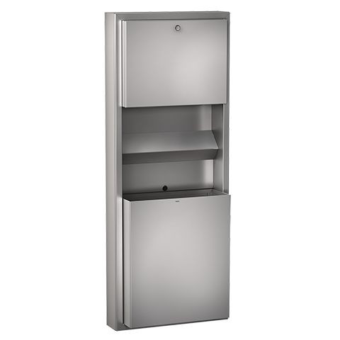 KWC Aquarotter Papier-Seifen-Handtuch-Kombi, RODAN, Edelstahl, 413x1148x173 mm, Aufputz , 2000101219 2000101219