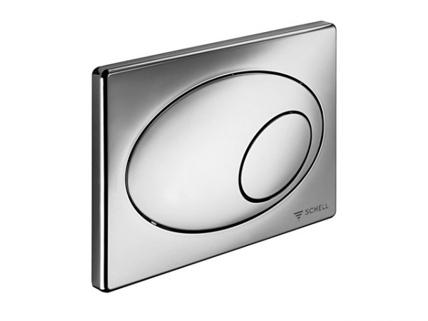 Schell WC-Betätigungsplatte weiß 2-Mengen Spülung ovale Betätigung