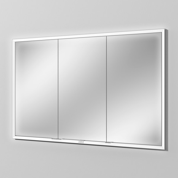 Sanipa Reflection Aluminium-Wandeinbau-Spiegelschrank WIM 120 mit LED-Beleuchtung, AU0466L