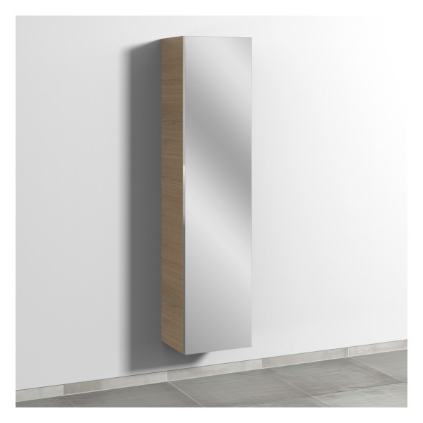 Sanipa 3way Hochschrank mit 1 Doppelspiegeltür, Eiche-Nordic