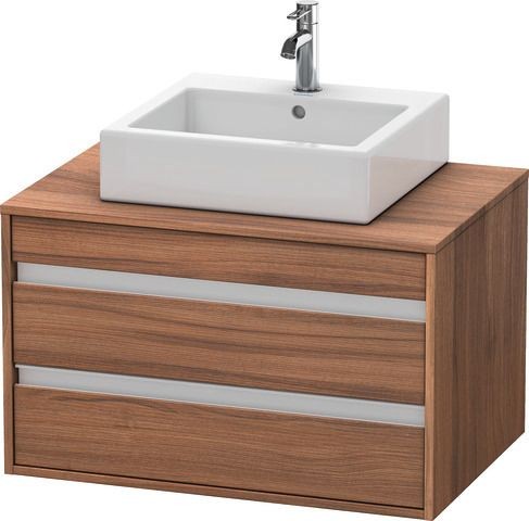 Duravit Ketho Konsolenwaschtischunterbau wandhängend Nussbaum Matt 800x550x496 mm - KT665407979