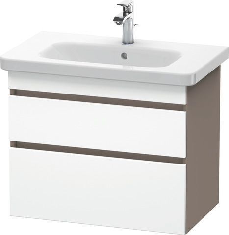Duravit DuraStyle Waschtischunterbau wandhängend Weiß & Basalt Matt 730x448x610 mm - DS648101843