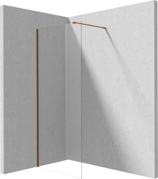 Neuesbad Walk-In Dusche Wand, Bronze gebürstet 110 cm