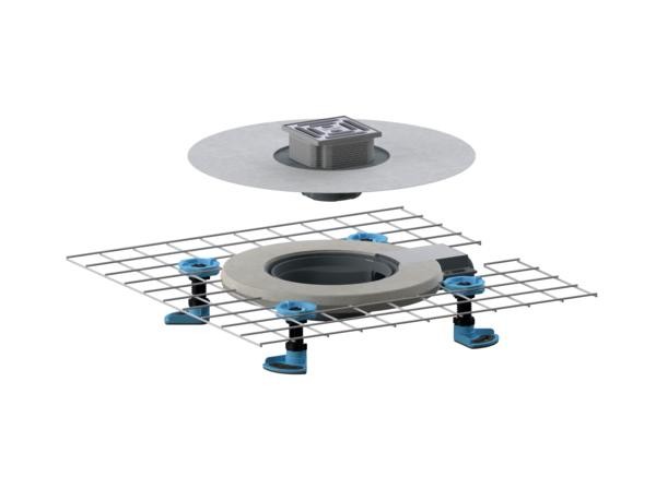 Dallmer Bodenablauf CeraDrain Pure Plan, DN 40, 100 x 100 mm, 518361