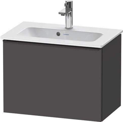 Duravit D-Neo Waschtischunterbau wandhängend Graphit Matt 610x372x440 mm - DE42680BD490000
