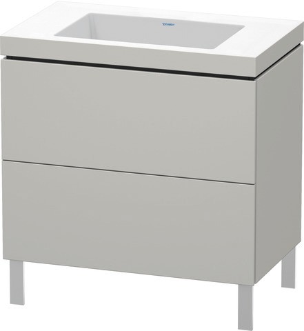 Duravit L-Cube c-bonded Set bodenstehend Betongrau Matt 800x480x698 mm - LC6937N0707