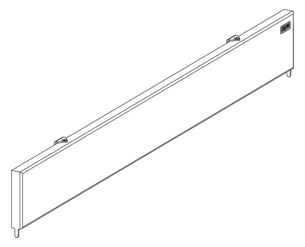 Mepa TersoWALL Abdeckblende, edelstahl, Länge 1000 mm, 592002