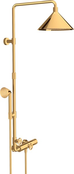 Hansgrohe Showerpipe Axor Front Polished Gold Optic