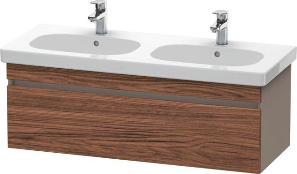 Duravit DuraStyle Waschtischunterbau wandhängend Nussbaum dunkel & Basalt Matt 1150x453x398 mm - DS6