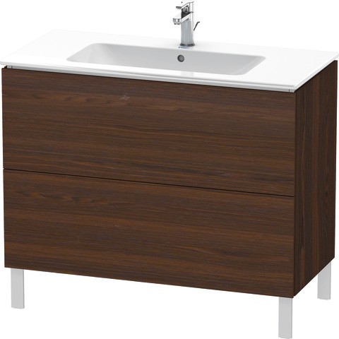 Duravit L-Cube Waschtischunterbau bodenstehend Nussbaum gebürstet Matt 1020x481x704 mm - LC662706969