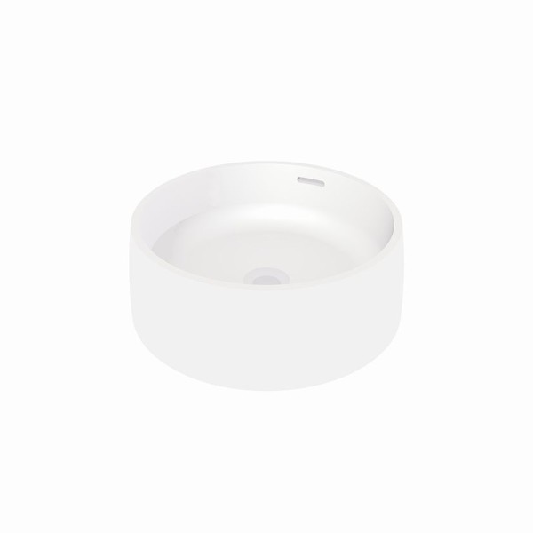 Steinberg Serie 440 Waschtisch Aufsatzschale aus Mineo Stone, weiss matt, 440 6210 W