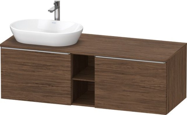 Duravit D-Neo Konsolenwaschtischunterbau wandhängend Nussbaum dunkel Matt 1400x550x459 mm - DE4950L7