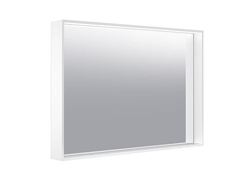Keuco Lichtspiegel X-Line 33298, mit Spiegelheizung, trüffel, 1000x700x105mm, 33298143000