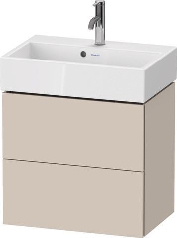 Duravit L-Cube Waschtischunterbau wandhängend Taupe Supermatt 584x391x544 mm - LC621908383