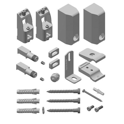 Kermi Badheizkörper Befestigungs-Set Geneo circle weiß, AK3/-E, ZB03440001