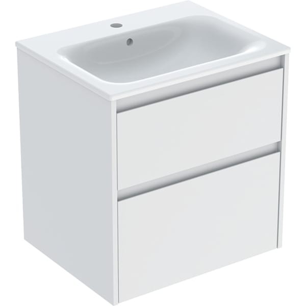 Geberit Renova Plan Set Möbelwaschtisch schmaler Rand, mit Unterschrank, zwei, 504039008