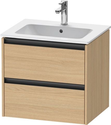 Duravit Ketho.2 Waschtischunterbau wandhängend Natur Eiche Matt 610x480x550 mm - K25262030300000