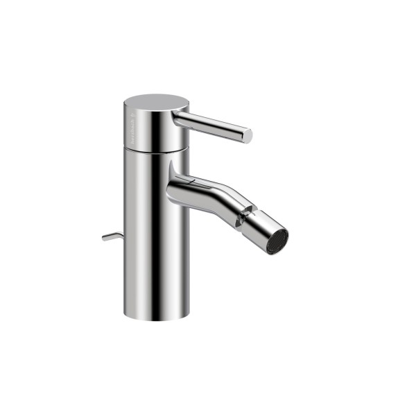 Herzbach DEEP Bidet-Einlochbatterie mit Zugstangen-Ablaufgarnitur Chrom, 18.023360.1.01