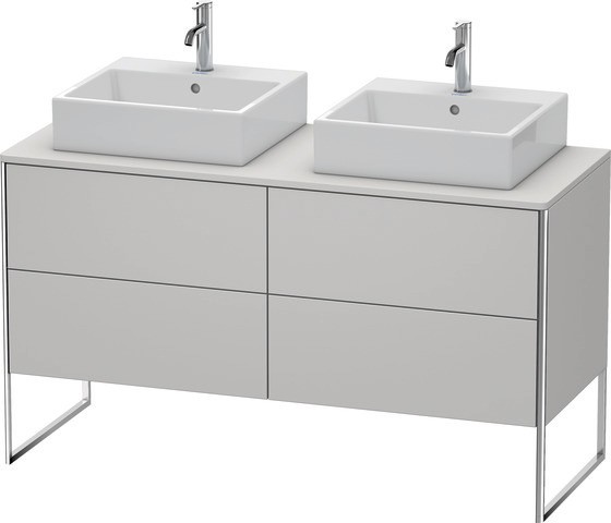 Duravit XSquare Konsolenwaschtischunterbau bodenstehend Nordic Weiß Seidenmatt 1400x548x778 mm - XS4