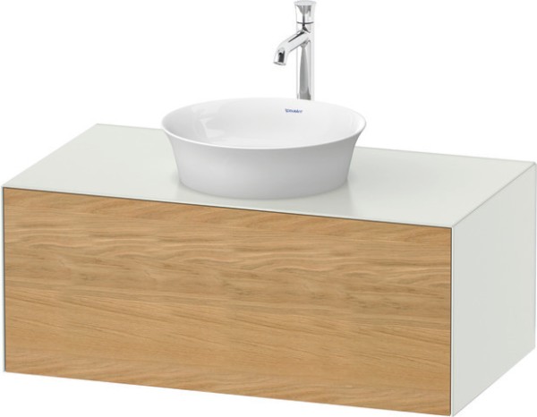 Duravit White Tulip Konsolenwaschtischunterbau wandhängend Natur Eiche & Weiß Matt & Seidenmatt 1000