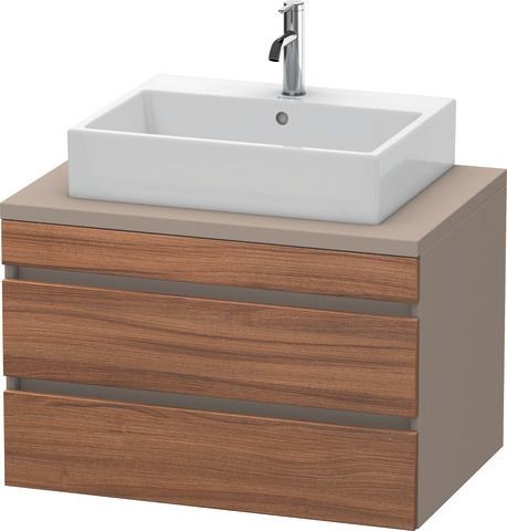 Duravit DuraStyle Konsolenwaschtischunterbau wandhängend Nussbaum & Basalt Matt 800x548x512 mm - DS5