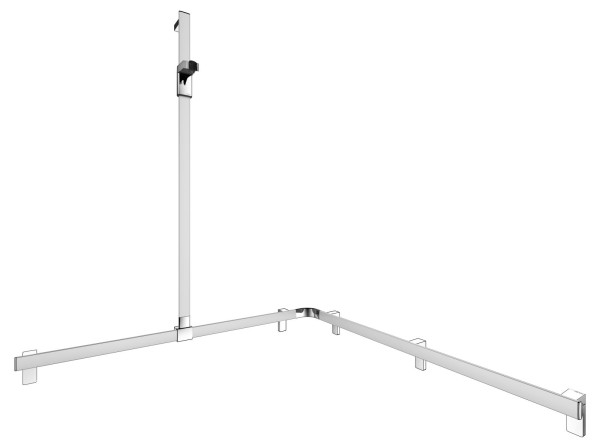 KEUCO AXESS Eck-Duschhandlauf 90° mit Brausestange, Metall, B: 115 H: 130,1 T: 115 cm, 35015170402