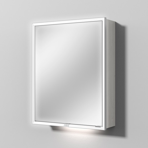 Sanipa Reflection Spiegelschrank MILO 60 mit LED-Beleuchtung, Linde-Hell, AU03055